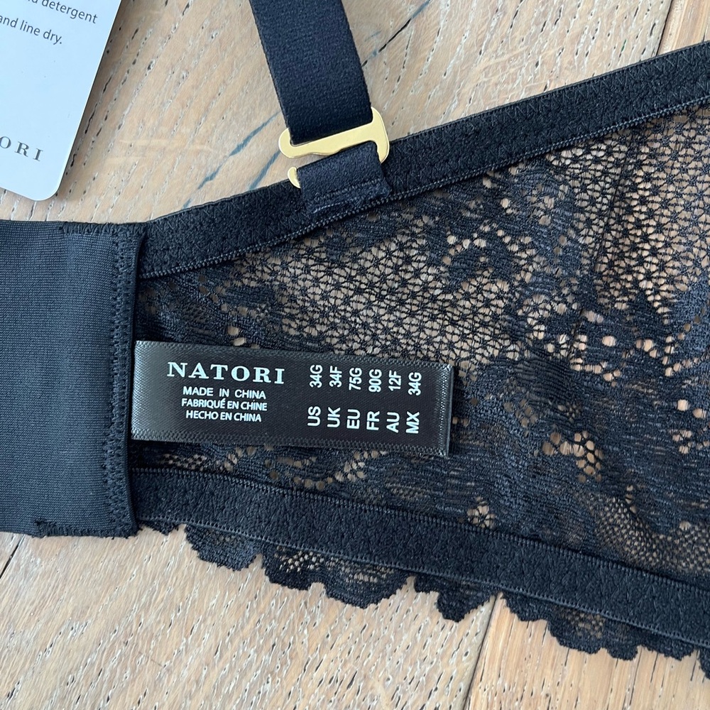 NWT Natori Women's Heavenly: Convertible Balconette Underwire, Black Lace - Picture 8 of 11